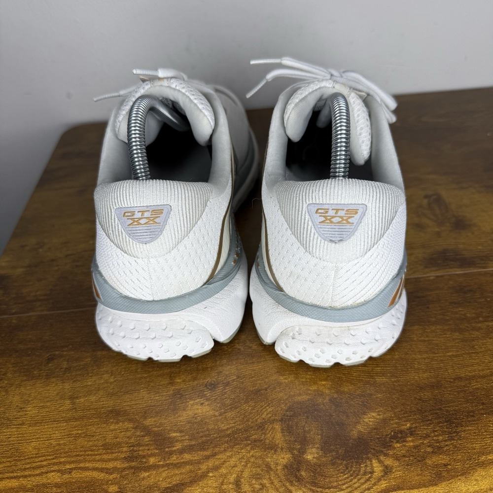 Brooks White and Gold Athletic Shoes - Picture 4 of 7